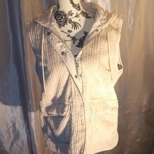 Stoosh Ivory Hooded Vest